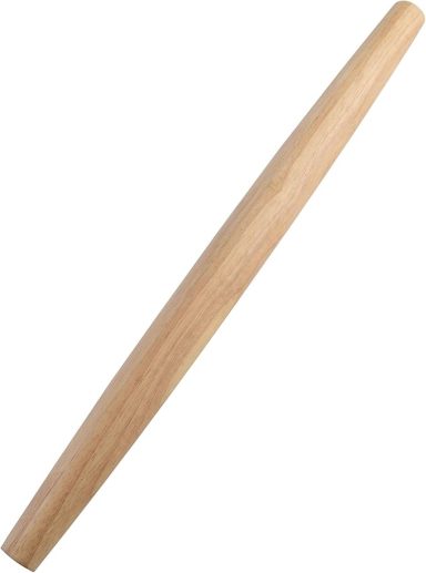 French Rolling Pin (17 Inches) –WoodenRoll Pin for Fondant, Pie Crust, Cookie, Pastry, Dough