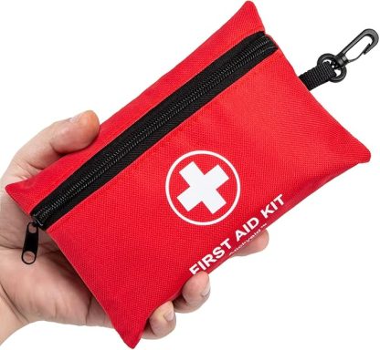 Mini First Aid Kit - 140 Piece Small First Aid Medical Kit for Car, Home, Office, Travel, Camping, Sports,